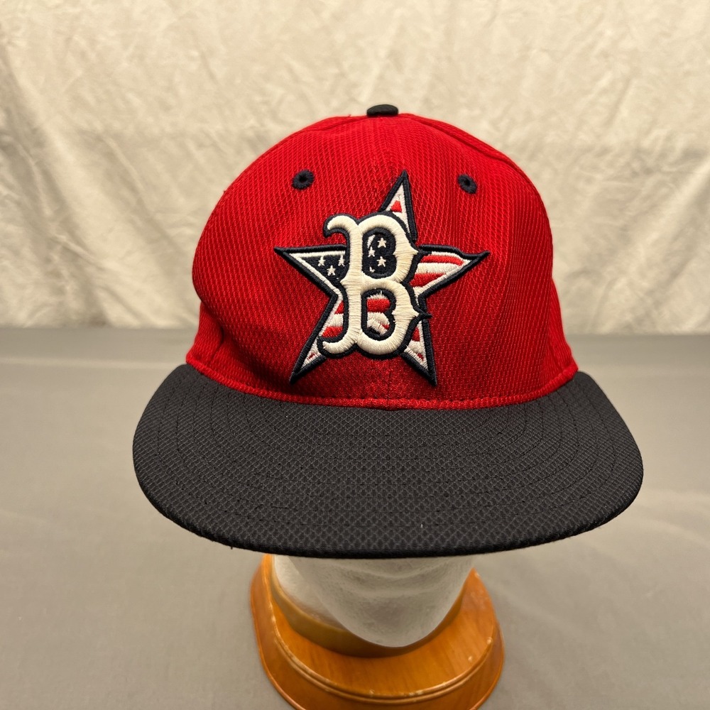 New Era 59Fifty MLB Boston Red Sox Star USA Flag Logo Cap Adult Fitted 7 3/8 Hat